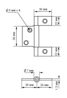 Купить Петля 86х30х1.3 мм; нержавеющая арт. 21410