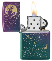 Купить Зажигалка ZIPPO Starry Sky с покрытием Iridescent, латунь/сталь, фиолетовая, матовая, 38x13x57 мм арт. 49448
