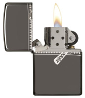 Купить Зажигалка ZIPPO Classic с покрытием Black Ice ®, латунь/сталь, чёрная, глянцевая, 38x13x57 мм арт. 21088