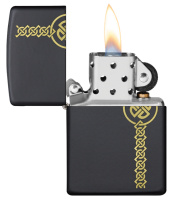 Купить Зажигалка ZIPPO Celtic Design с покрытием Black Matte, латунь/сталь, чёрная, матовая, 38x13x57 мм арт. 49518