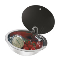 Купить Мойка овальная с краном; стеклянная крышка; CAN; LR1450 арт. LR1450