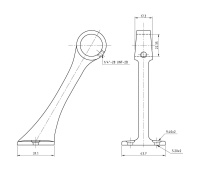 Купить Стойка поручня проходная под трубу 7/8" (22 мм); поперечная; высота 127 мм арт. 66066_Kof