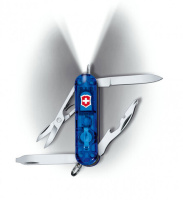 Купить Нож-брелок Victorinox Classic Midnite Manager, 58 мм, 10 функций, синий полупрозрачный арт. 0.6366.T2