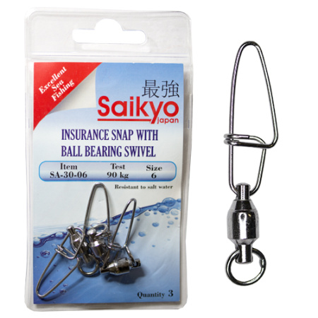 Купить Морской вертлюг с застежкой Saikyo SA-30-05 -3шт арт. SA-30-05