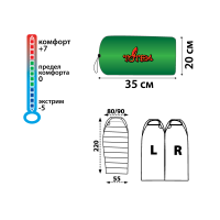 Купить Totem мешок спальный Hunter (олива) / Правый арт. TTS-004