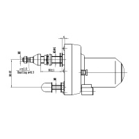 Купить Электропривод стеклоочистителя W.E, длина резьбы 55 мм, посадка М8-10, 90°, 12В арт. WEM1230BG 55