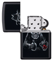 Купить Зажигалка ZIPPO Bar Skull Design с покрытием Black Matte, латунь/сталь, чёрная, матовая, 38x13x57 мм арт. 49254