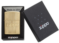 Купить Зажигалка ZIPPO Classic с покрытием High Polish Brass, латунь/сталь, золотистая, 38x13x57 мм арт. 29677