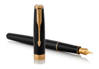 Купить Набор подарочный Parker Sonnet GIFT 20 - Black GT, М, перьевая ручка + футляр для карт арт. 2121991
