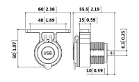 Купить Разъем USB 5В 3.1А для крепления под приборную панель арт. AES1118SU713