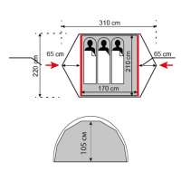 Купить Tramp палатка Cloud 3Si (зеленый) арт. TRT-094
