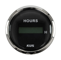 Купить Счетчик моточасов цифровой 0-99999; 9 ч.; черный циферблат; нержавеющий ободок; д. 52 мм арт. JMV00290_KY39000