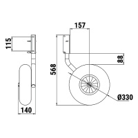 Купить Комплект колес транцевых для НЛ усиленные 310 мм арт. 060202T