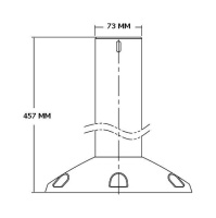 Купить Стойка COLUMBIA под сиденье 450мм, диаметр 73мм, (упаковка из 5 шт.) арт. 1240018_pkg_5