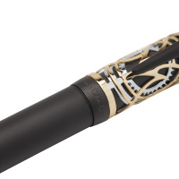 Купить Ручка шариковая Pierre Cardin L'ESPRIT, цвет - матовый черный/золотистый. Упаковка L. арт. PC6600BP