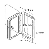 Купить Люк смотровой 373 х 373 мм, серый (упаковка из 10 шт.) арт. SP2745_pkg_10