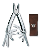 Купить Мультитул Victorinox SwissTool Spirit X, 105 мм, 26 функций, кожаный чехол арт. 3.0224.LB1