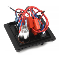 Купить Панель переключателей 3шт с гнездом прикуривателя ( с подсветкой) NEKEKE арт. TF3J/C