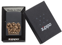 Купить Зажигалка ZIPPO Classic с покрытием Black Matte, латунь/сталь, чёрная, матовая, 38x13x57 мм арт. 29409