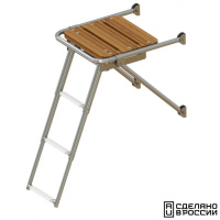 Купить Платформа кормовая с трапом 3 ступени белые арт. 040203WT