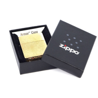 Купить Зажигалка ZIPPO Armor™ с покрытием Brushed Brass, латунь/сталь, золотистая, матовая, 38x13x57 мм арт. 168