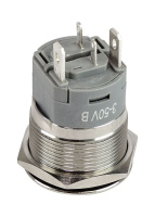 Купить Кнопка с фиксацией, подсветка синяя, 12 В, д. 22мм арт. SXC00008