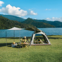 Купить Палатка Naturehike Ango Automatic CNK2550WS010 трёхместная, малая, c навесом, светло-серая с серым арт. 6927595785782