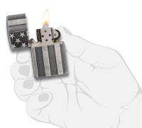 Купить Зажигалка ZIPPO Armor™ с покрытием Antique Silver Plate™, латунь/сталь, серая, матовая, 38x13x57 мм арт. 28974