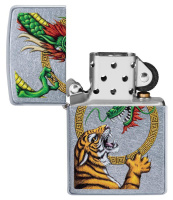 Купить Зажигалка ZIPPO Dragon Design с покрытием Street Chrome™, латунь/сталь, серебристая, 38x13x57 мм арт. 29837