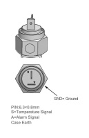 Купить Датчик температуры воды 40-120 гр., сигнализация 98 гр., резьба 1/2"-14NPT, Marine Rocket арт. WTSA002MR