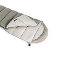 Купить Ультралёгкий спальный мешок Naturehike CNK2350WS023 M400 хлопковый с капюшоном весна осень зеленый, молния справа арт. 6927595776087