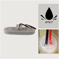 Купить Светильник для подсветки палуб и трапов светодиодный 75х32 мм, белый холодный свет, черный арт. B013106-CWHB