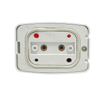 Купить Огонь бортовой красный, белый корпус высота 57 мм арт. 050217