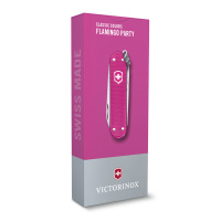 Купить Нож-брелок VICTORINOX Classic SD Alox Colors "Flamingo Party", 58 мм, 5 функций, лиловый арт. 0.6221.251G
