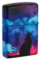 Купить Зажигалка ZIPPO Wolf Design с покрытием 540 Matte, латунь/сталь, разноцветная, матовая, 38x13x57 мм арт. 49683
