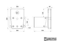 Купить Транец выносной с регулировкой угла наклона для ПЛМ до 12 л.с., ПНД арт. 040418T