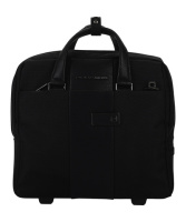Купить Сумка на колесах Piquadro Brief, черная, 16x36x40 см, 20 л арт. BV4729BR/N