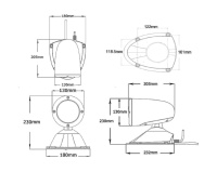 Купить Прожектор с дистанционным управлением; белый корпус; ксенон; брелок и джойстик; модель 981 арт. SL98191CSP12VSS