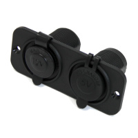 Купить Панель с USB-разъемом 5В/2.4А и прикуривателем, черная арт. C30245B