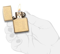 Купить Зажигалка ZIPPO Venetian® с покрытием High Polish Brass, латунь/сталь, золотистая, 38x13x57 мм арт. 352B