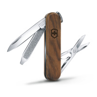 Купить Нож-брелок Victorinox Classic SD, 58 мм, 5 функций, рукоять из орехового дерева арт. 0.6221.63