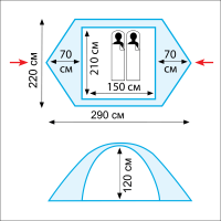 Купить Tramp палатка Nishe 2 (V2) арт. TRT-53