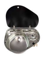 Купить Плита газовая с мойкой левой, стеклянная крышка, Marine Rocket (упаковка из 2 шт.) арт. MR600LSSS_pkg_2