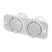 Купить Панель с USB-разъемом 5В/2.4А и прикуривателем, белая арт. C30245W