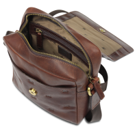 Купить Сумка через плечо Mano Don Leon, натуральная кожа в коричневом цвете, 20х25х8 см арт. M191920641