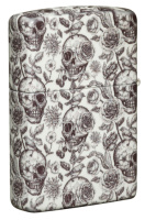 Купить Зажигалка ZIPPO Skeleton с покрытием Glow in the Dark Green, латунь/сталь, серая, 38x13x57 мм арт. 49458