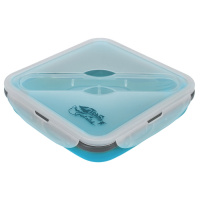 Купить Контейнер силиконовый с ловилкой 1000 мл Tramp TRC-145, аквамарин арт. TRC-145