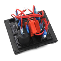 Купить Панель переключателей 3шт с гнездом прикуривателя NEKEKE арт. TF3J/S