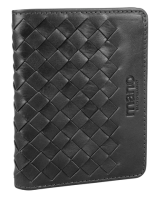 Купить Портмоне для кредитных карт Mano Don Luca, натуральная кожа в черном цвете, 8,5х11 см арт. M191945101