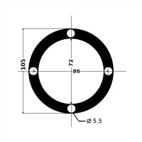 Купить Кожух для тросов газ-реверс черный арт. 010193BT
